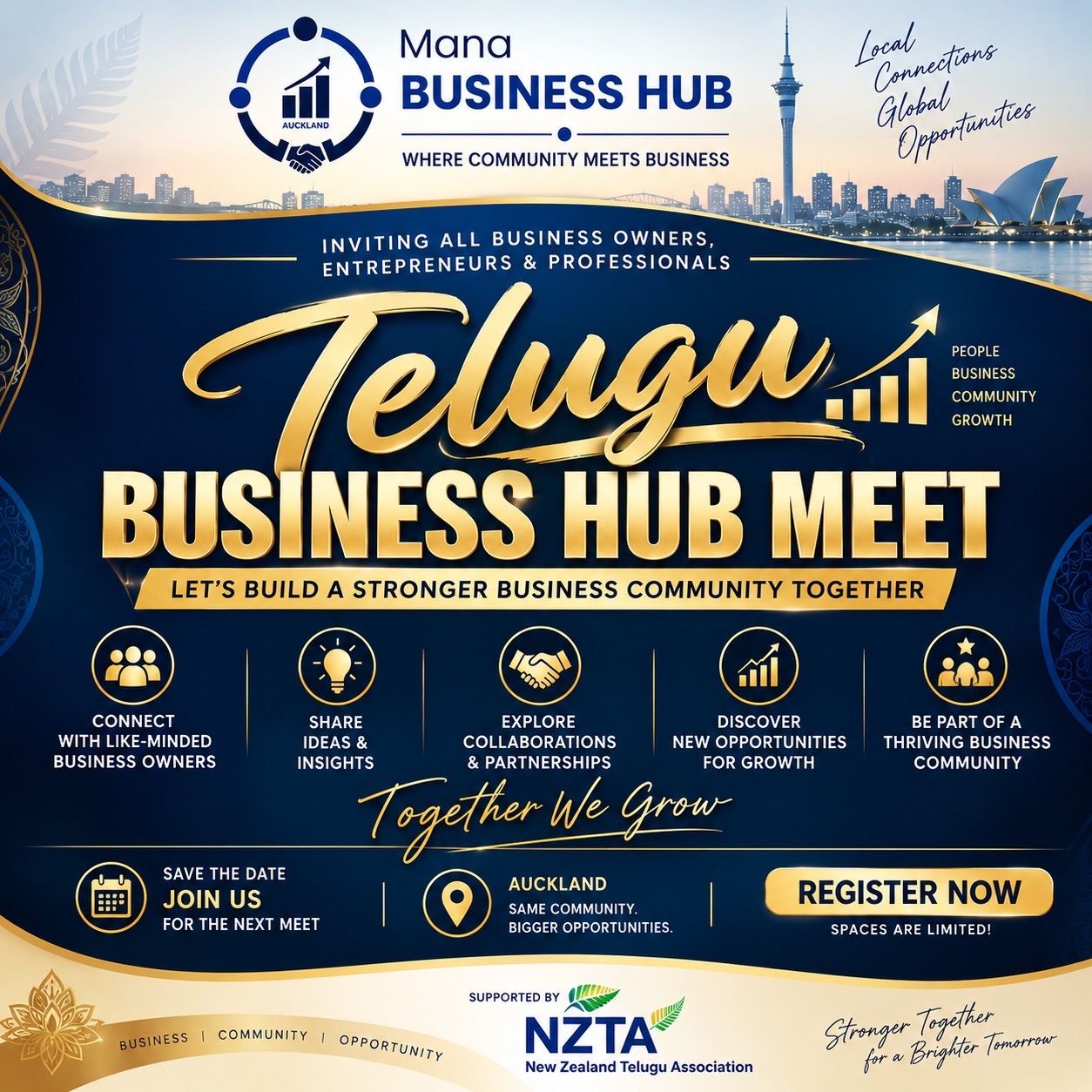 Telugu Business Hub Meet — October 2026 — NZTA event