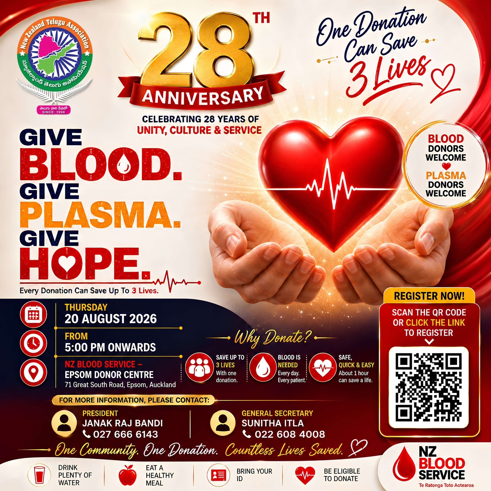 NZTA Blood & Plasma Donation Drive